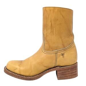 Frye Vintage Campus Boots Banana Yellow Leather Women’s Size 7.5